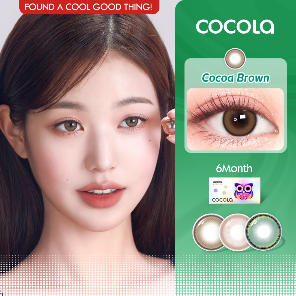 【จัดส่งจากประเทศไทย】คอนแทคเลนส์สีสัน Walnut Brown+Grenn+Pale Gold 🌷 6เดือน ใส่สวยทุกโอกาส COCOLA,HC884-1