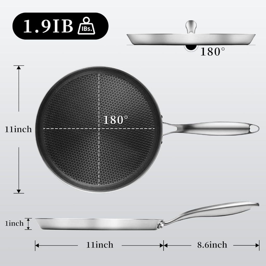 Terra Craft Honeycomb Non-Stick Coating กระทะพิซซ่า - สำหรับทำครีปและพิซซ่า ใช้งานได้กับทุกประเภทเตา ทำความสะอาดง่าย - รูปที่ 7