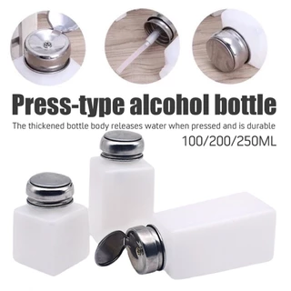 ขวดปั๊มของเหลว 120ml.200ml.250ml.ฝาเหล็ก วัสดุPE สำหรับใส่สบู่เหลว ครีม ขวดปั๊มทินเนอร์