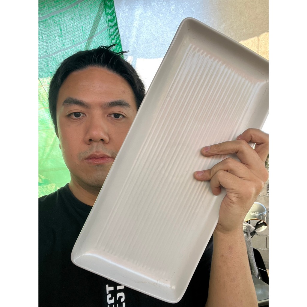 จานเบิร์นซูชิ ขนาด14.5x6.5นิ้ว สูง3cm จานซูชิ ถาดซูชิ ถาดเบิร์นไฟ ถาดยาวเซรามิค เนื้อเซรามิคส์ ออกใบกำกับภาษีได้