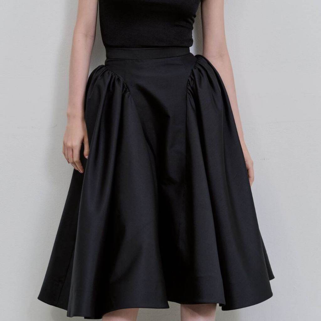 CHER'Z - RW2532 กระโปรงทาฟต้าทรงบาน