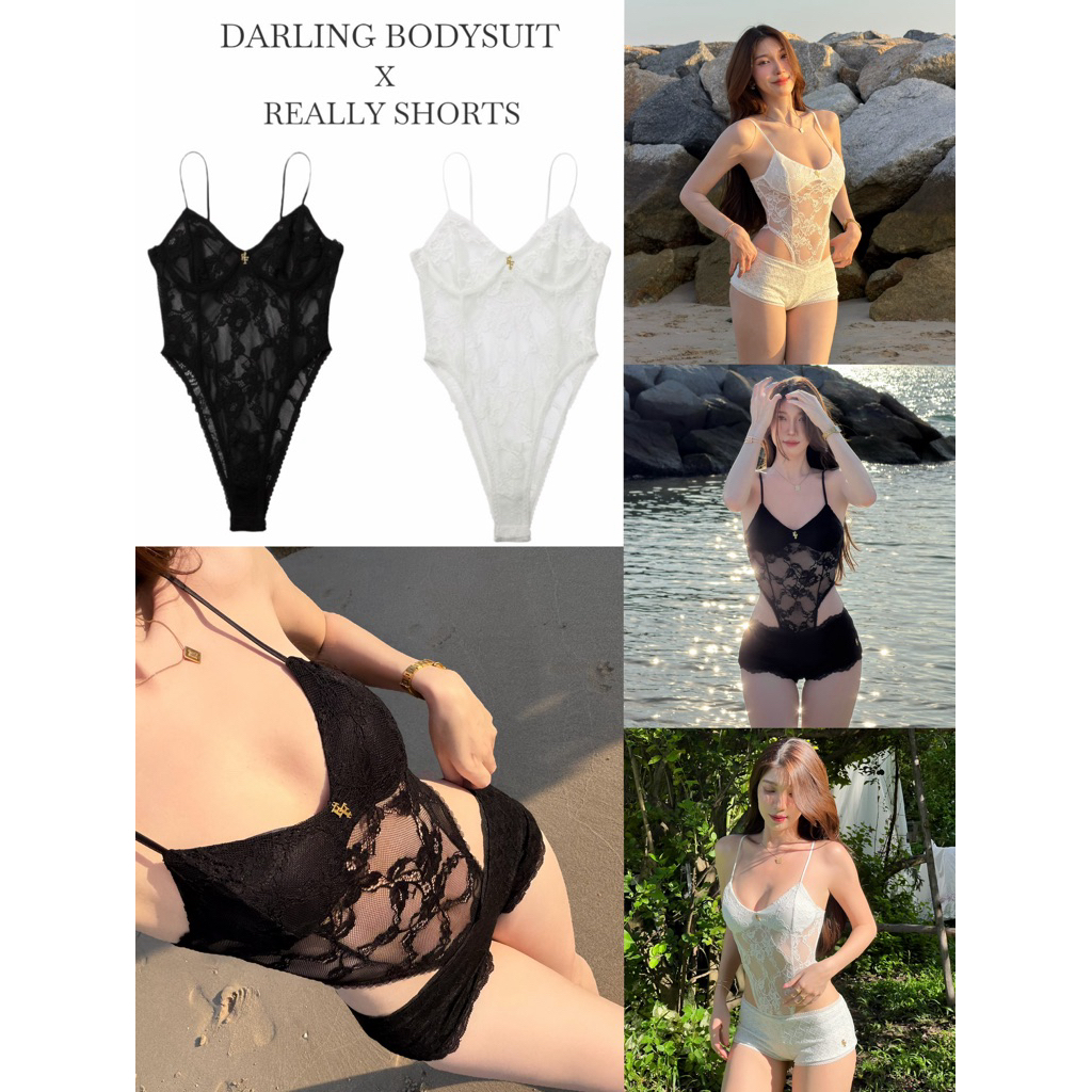 Darling Bodysuit 790.- บอดี้สูทซีทรูลูกไม้ ดีไซน์สวย ทรงเข้ารูป ผ้าลูกไม้นุ่มพรีเมียม