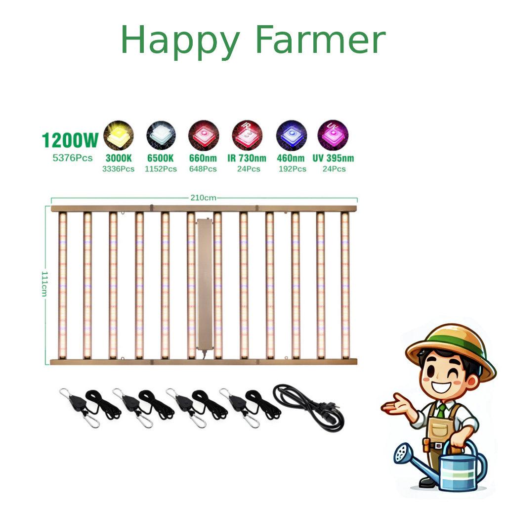 🔥พร้อมส่ง🔥 ขนาดใหญ่ ไฟปลูกต้นไม้ 1200w Samsung LM281B IR UV LED Grow Light ไฟต้นไม้ กันน้ำ ปรับความส