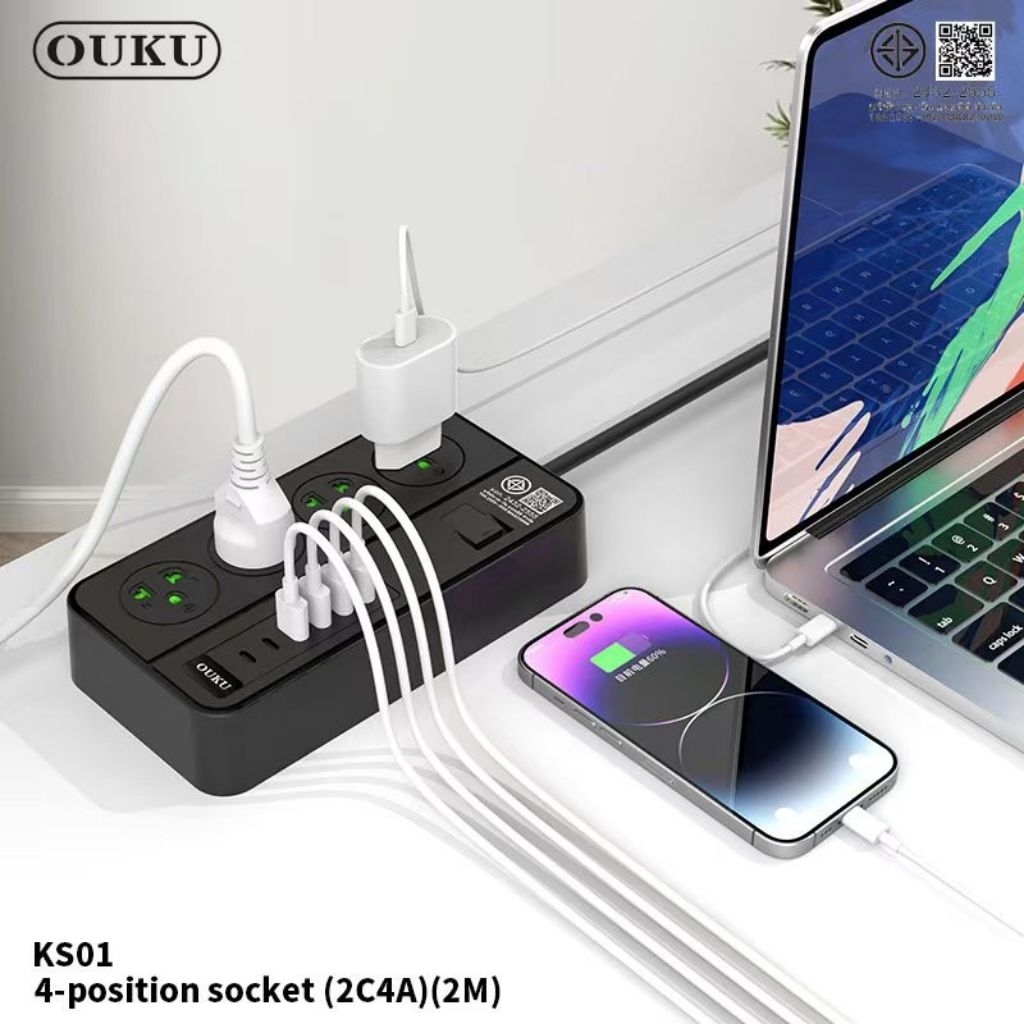ปลั๊กไฟOUKUรุ่นks01.