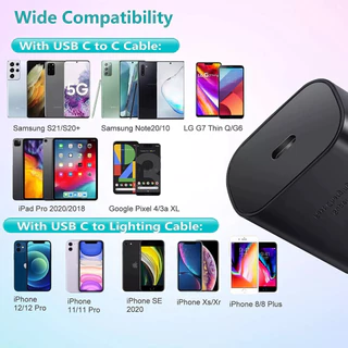 【รับประกัน 1 ปี】ชุดชาร์จ 25W PD Type-C เครื่องชาร์จเร็ว สำหรับ, ไม่ร้อน ใช้งานปลอดภัย