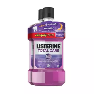LISTERINE ลิสเตอรีนโทเทิลแคร์ ปกป้องช่องปากครบสูตร น้ำยาบ้วนปาก 750มล. แพ็คคู่