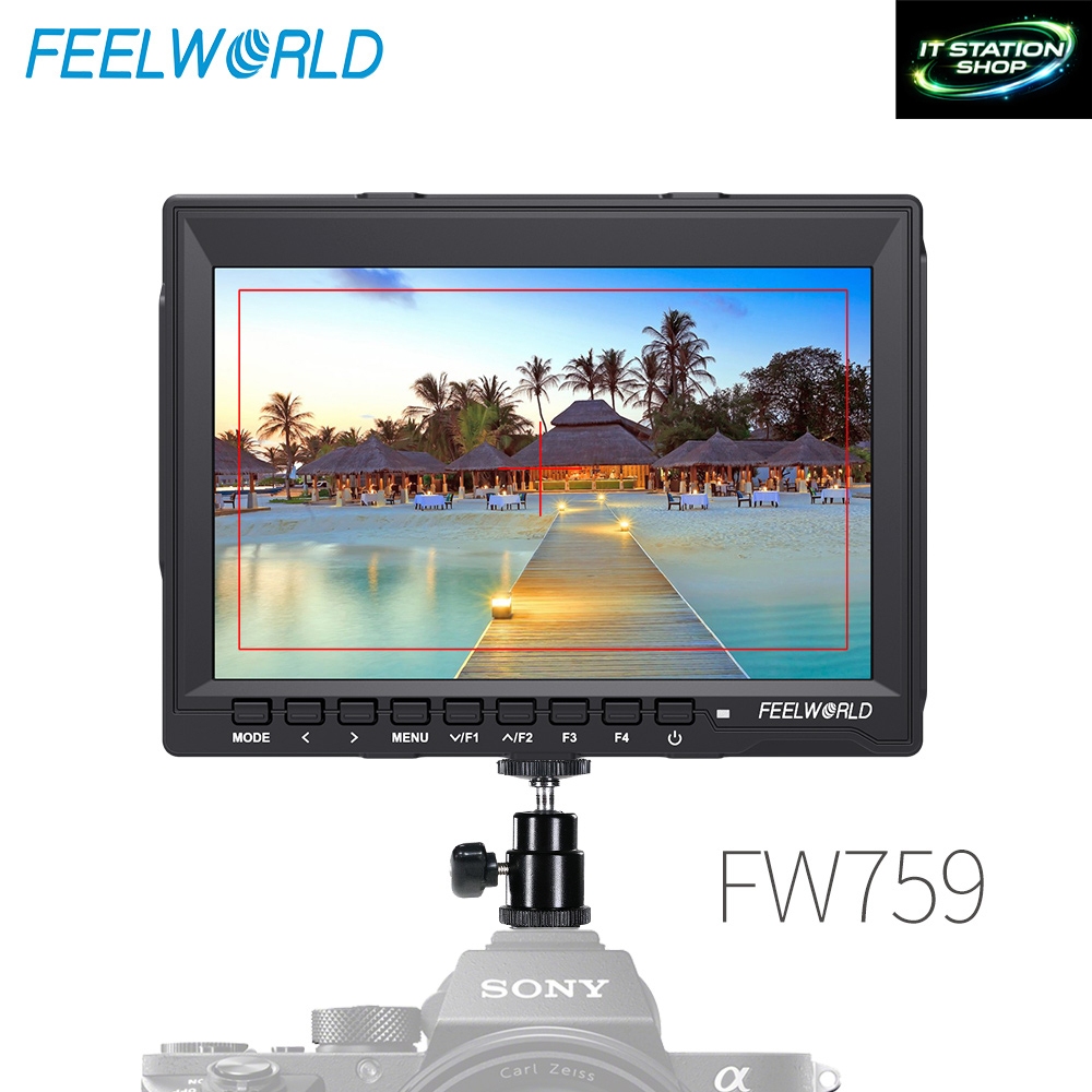 Feelworld FW759 มอนิเตอร์กล้อง DSLR HD 7 นิ้ว IPS 1280x800 4K HDMI 1080p (รับประกัน1ปี)