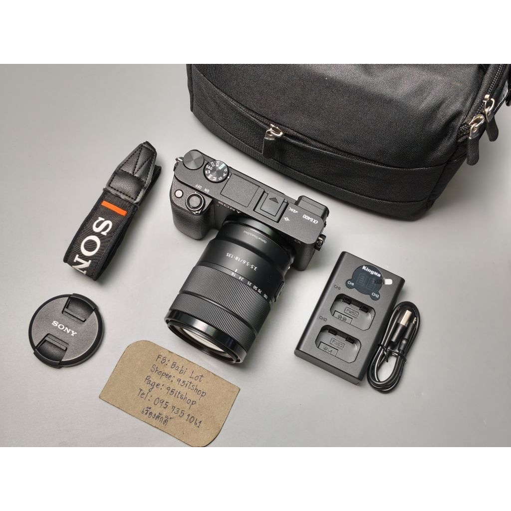 Sony a6400 พร้อมเลนส์ Sony E 18-135 OSSเมนูENG/ชัตเตอร์.1,××× (No Box)