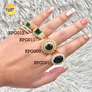 4ลาย จำนวนจำกัด ขายดี แหวนมรกตสีเขียว มีหลายแบบสวยๆ แฟชั่นเรียบง่ายใส่ได้ทังผู้หญิง และผู้ชาย