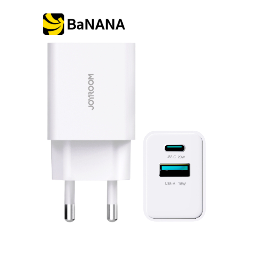 อะแดปเตอร์ JOYROOM Wall Charger 1 USB-A / 1 USB-C (PD20W) White (JR-TF1) by Banana IT
