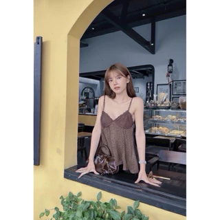 BY IRA 2025-85 Luciano Top เสื้อท็อป สายเดี่ยว ลายจุด แฟชั่นเซ็กซี่ ฤดูร้อน ✨