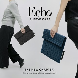 PDM กระเป๋าผ้าพลีท Echo Sleeve Case-Laptop (รุ่นซิป)