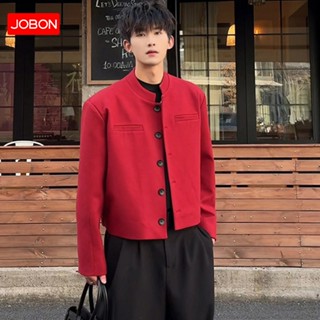 เจ็กเก็ตสูทสั้น สไตล์โฮมสปัน ระดับพรีเมียม แดงอังโคลา สำหรับ…