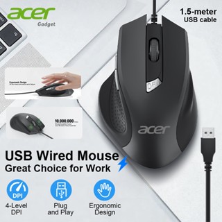 Acer Wired USB Mouse (เมาส์มีสายราคาประหยัดและทนทาน เชื่อมต่…