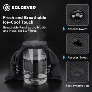 SOLOEVER หน้ากากปั่นจักรยาน | ผ้าคลุมศีรษะบางระบายอากาศดี ป้องกัน UV-ลม-ฝุ่น ขั้นสูง (แบบสั้น/ยาว)