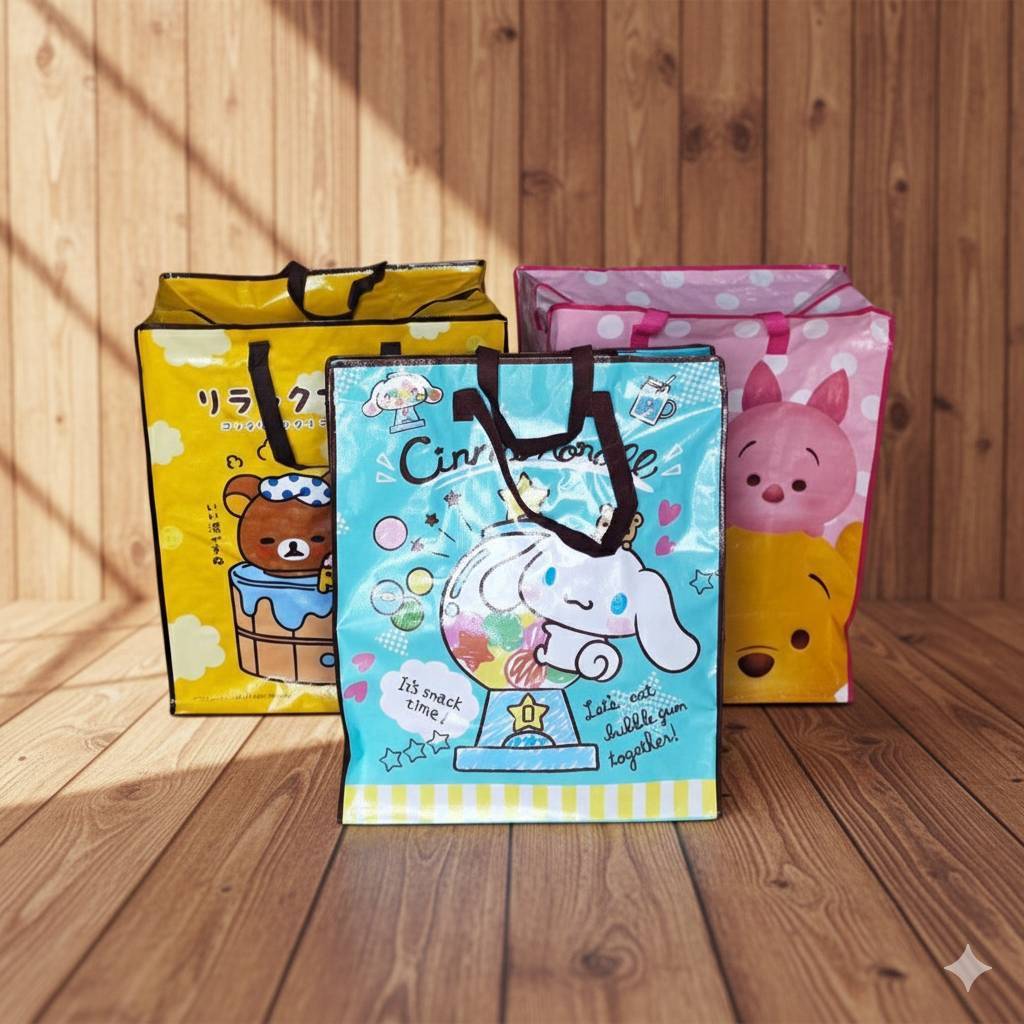 กระเป๋า ถุงกระสอบ L ไซร์ 66x30x56 cm. ถุงกระสอบใหญ่มาก ลิขสิทธิ์แท้ shopping bag กระเป๋ากระสอบ ถุงกระสอบ