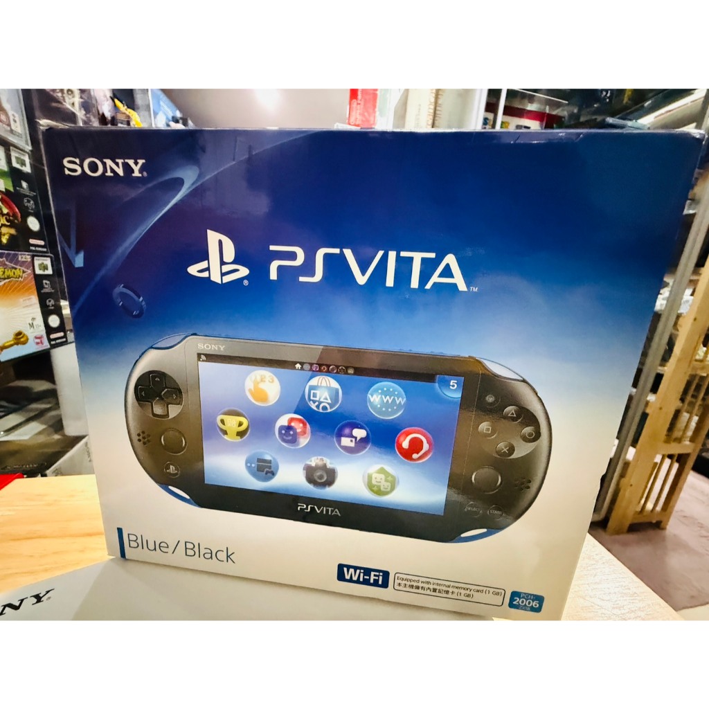 งานกล่อง psvita2000 สีพิเศษ 2 tone “Blue&Black” | แปลงเมม 128gb สภาพสวยครบกล่อง เลขตรงกล่อง