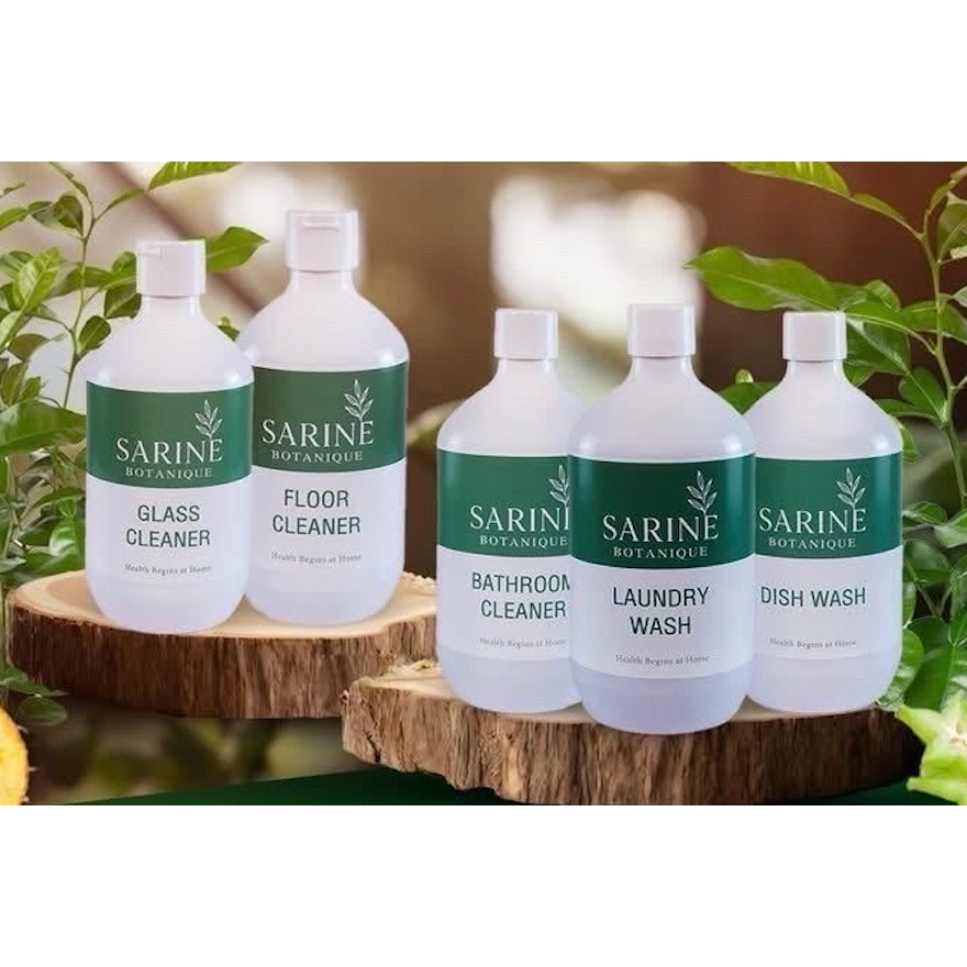 Sarine ผลิตภัณฑ์ทำความสะอาดออแกนิก น้ำยาซักผ้า ล้างจาน ล้างห้องน้ำ ถูพื้น เช็ดกระจก  ขนาด  500 ml.