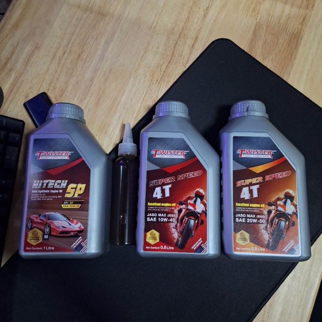 Twister Super Speed 4T 10W40 20W50 , Hitech SP 20W50 น้ำมันเครื่องมอเตอร์ไซค์ คุณภาพสูง ทั่วไป บิ๊กไ