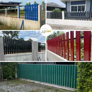 รั้วเมทัลชีท ลอนรั้วเมทัลชีท (50-100cm) หน้ากว้าง 10 ซม. หนา 0.30 มิล (1ชุด ได้ 6แผ่น)