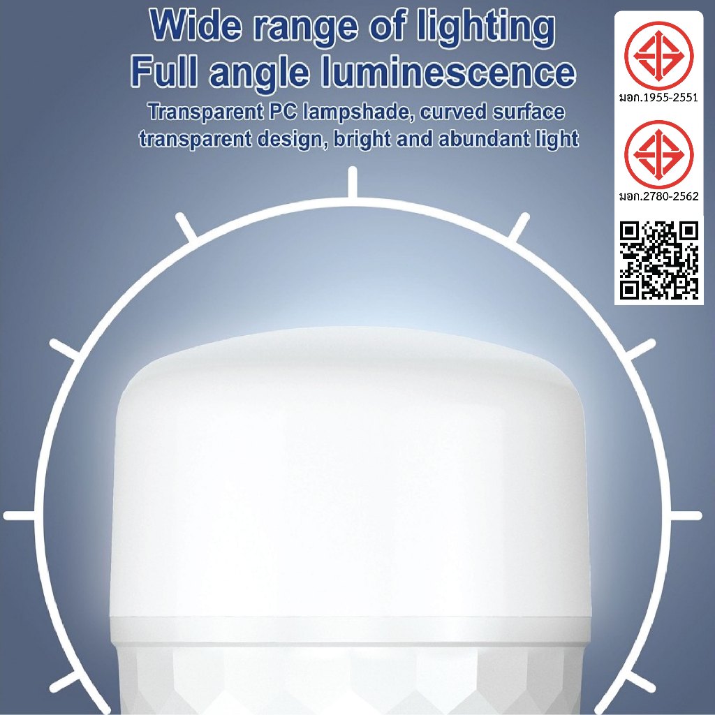 Panasi หลอดไฟ LED รับประกัน 2ปี SlimBulb light ขั้ว E27 หลอดไฟ E27 25W 35W 45W 65W 85w สว่างนวลตา มีแสงขาว และ แสง - รูปที่ 2