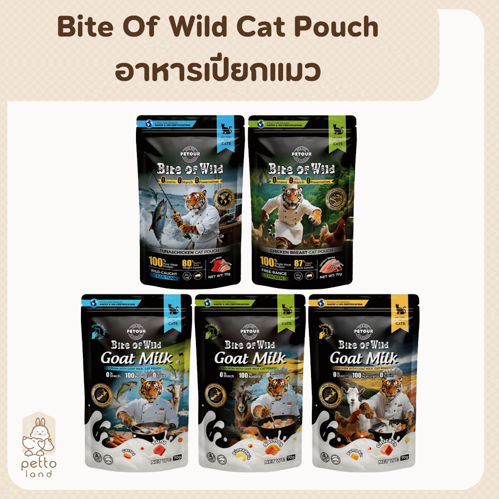 Bite Of Wild Cat Pouch อาหารเปียกแมว ขนาด 70g