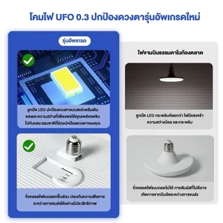 หลอดไฟ LED UFO โคมไฟเพชร ลายเพชร หลอดไฟ 55W/75W/105W/130W โคมไฟซาลาเปา หลอดไฟจานบิน ไฟเพดาน