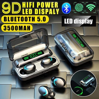 หูฟังบลูทูธ หูฟังสเตอริโอ หูฟังไร้สาย แยกเสียงซ้ายขวา TWS Wireless Earphone Bluetooth 5.1 Headset 9D HiFi Earbud รุ่น F9