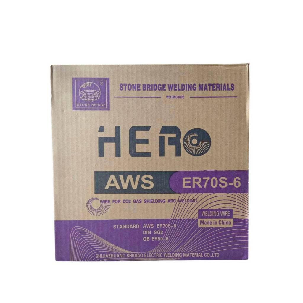 HERO *** 15 กก. ER70S-6*** ลวดเชื่อม MIG Co2 ER70S-6  15 กก. 0.9mm. (ใช้แก๊ส) ราคายกม้วน