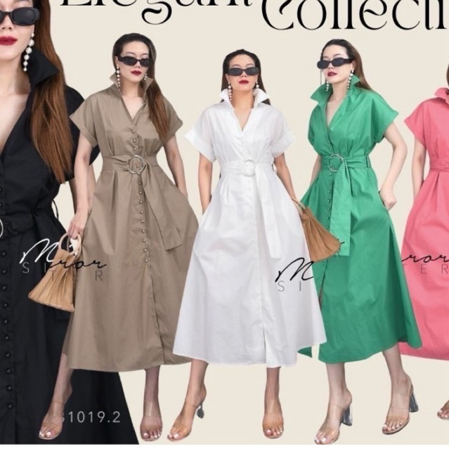 mirororsister 31019.2 เดรสเชิ้ตแขนสั้นทรงเก๋easywear