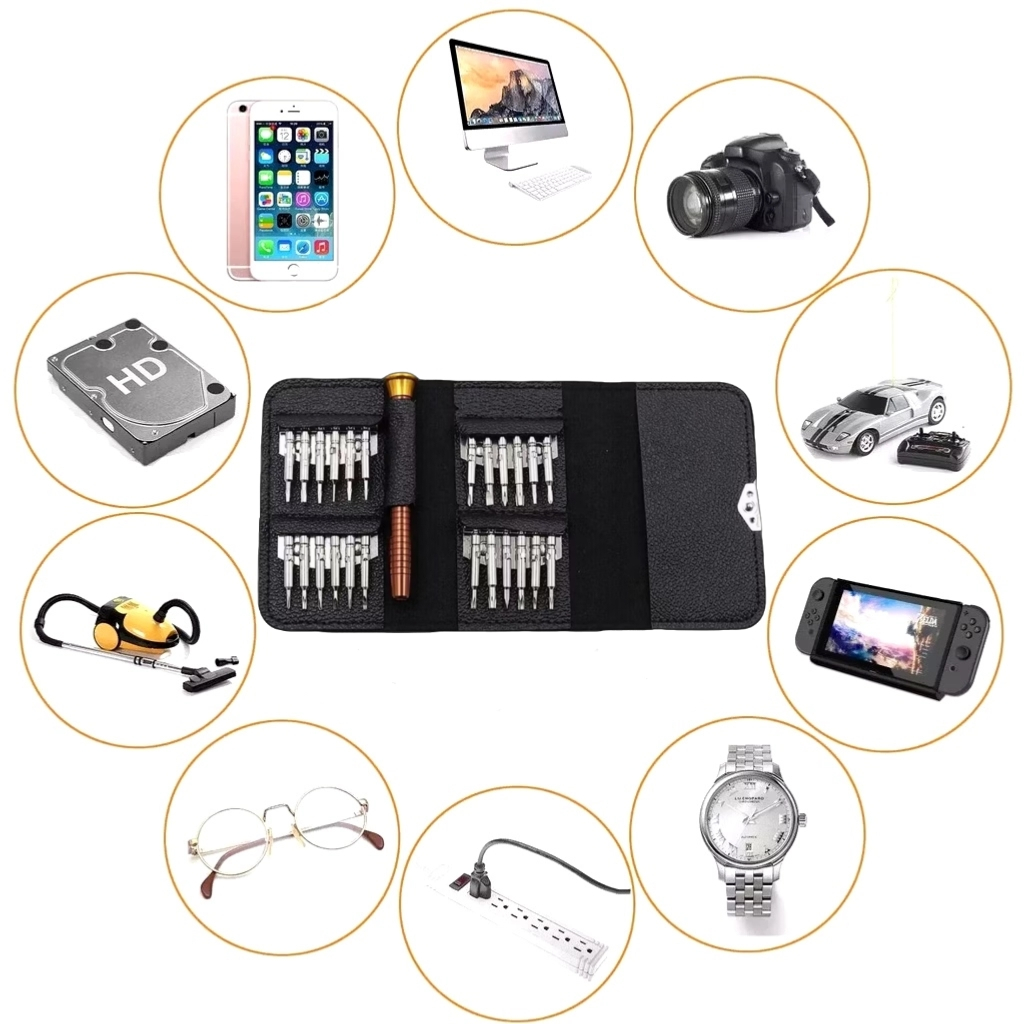 ชุดไขควงรวมอเนกประสงค์ 25 in 1 ชุดไขควง ซ่อมนาฬิกา แว่นตา โทรศัพท์มือถือ คอมพิวเตอร์และอุปกรณ์อื่นๆ - รูปที่ 2