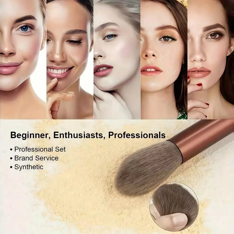 ชุดแปรงแต่งหน้า 13 ชิ้น สำหรับอายแชโดว์ รองพื้น และบลัชออน thumbnail 8