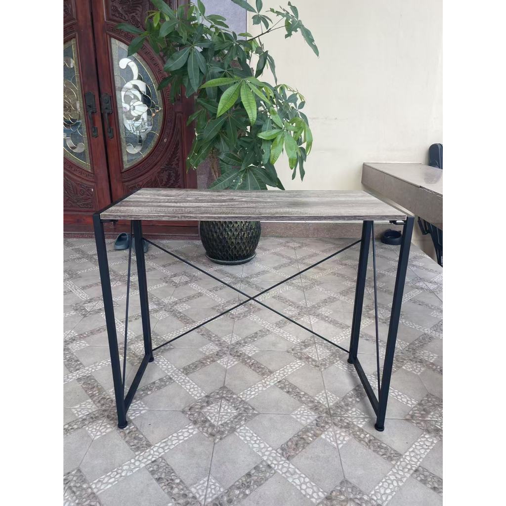 90cm โต๊ะพับ  แบริ่งน้ำหนัก 200kg โต๊ะทํางาน พับได้ไม่ต้องประกอบ Folding Table