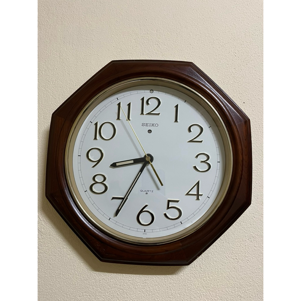 นาฬิกาแขวนผนัง SEIKO KS356B กรอบไม้แท้ มือสองของแท้