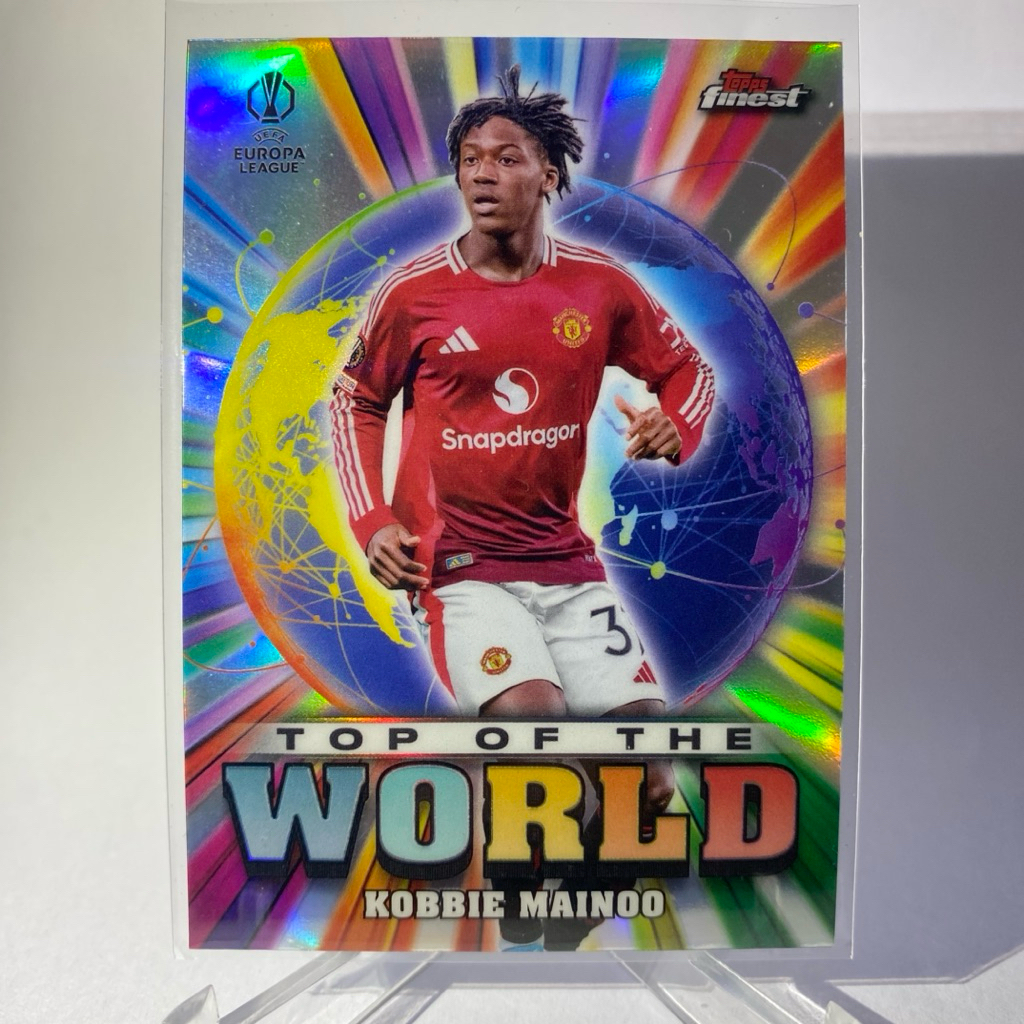 การ์ดสะสม นักฟุตบอล KOBBIE MAINOO, MANCHESTER UNITED, TOP OF THE WORLD , TOPPS FINEST 2025