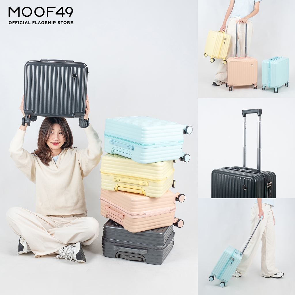 MOOF49 กระเป๋าเดินทางรุ่น MINI Pastel Luggage ขนาด 18" ล้อคู่ 4 ล้อ ถือขึ้นเครื่อง Carry-On **รับประกัน 1 ปี**