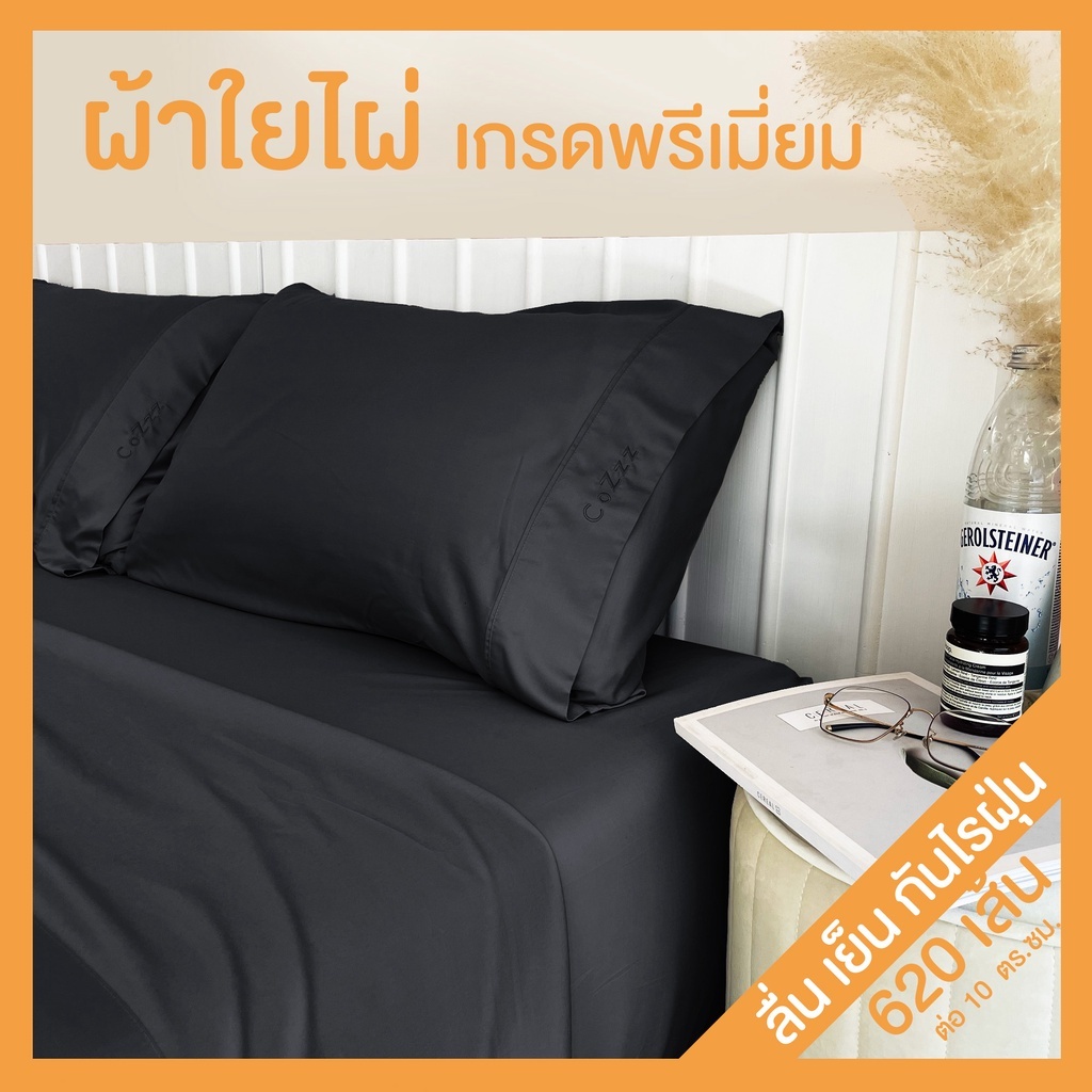 CoZzz Bedding Lyocell Sheet with Pillow Case ผ้าปูที่นอนพร้อมปลอกหมอน ผ้าไลโอเซล กันไรฝุ่น ทอ400เส้น