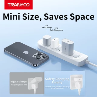 TRANYOO 12W charger phone charging kit, comes with Micro, Type-C and Ligh&ning charging cables.
