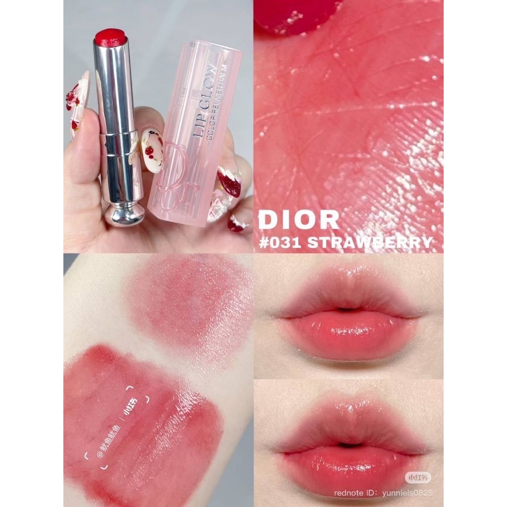 ลิปดิออ Dior addict lip glow ขนาด 3.5g ของแท้ ป้ายคิง สี 031 strawberry