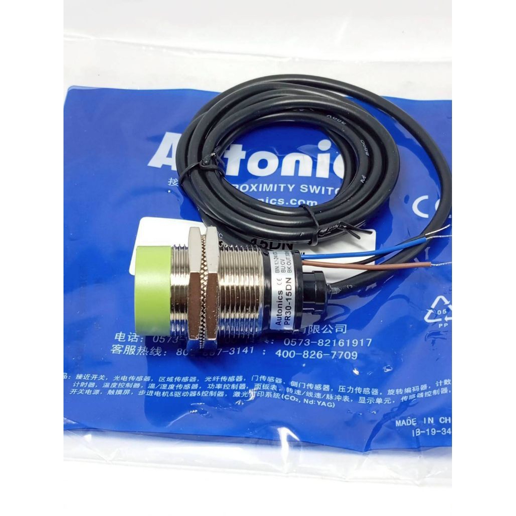PR30-15DN SENSOR PROXIMITY SWITCH เซ็นเซอร์ พร็อกซิมิตี้สวิตช์ 30มิล 3สาย DC12-24V(DC10-30V)ชนิด:NPN NO -ระยะจับ 15มิล