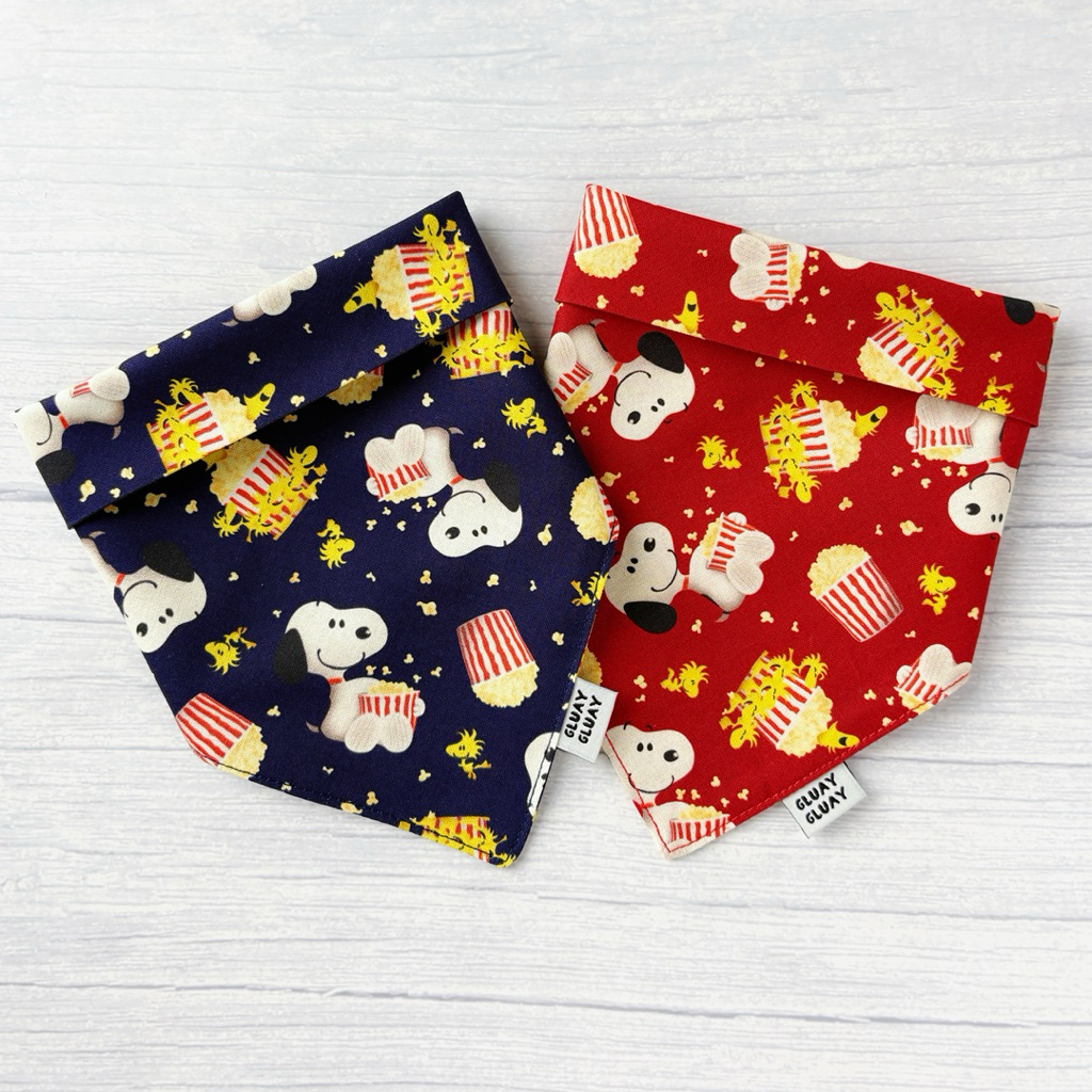 GLUAY GLUAY - ผ้าพันคอหมาแมว ผ้าพันคอสัตว์เลี้ยง - Pop! Pop! Snoopy