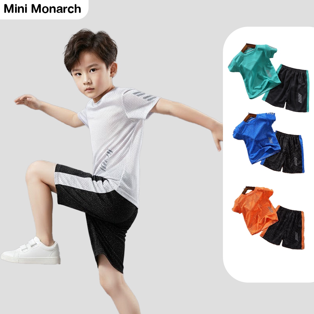 Mini Monarch (เสื้อ+กางเกง)ออกกำลังกายเด็กรุ่น Speed Dry แห้งเร็วระบายเหงื่อ สำหรับใส่เล่นกีฬาทุกชนิด