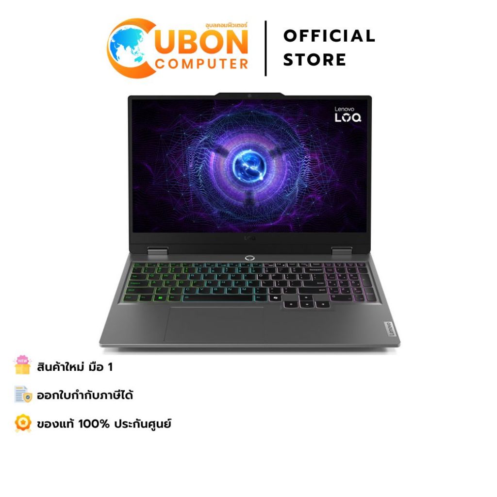 LENOVO LOQ 15IAX9 83DV00LETA NOTEBOOK (โน๊ตบุ๊ค) Intel Core i5-13450HX / RTX 4050 6GB  / RAM 24GB / 