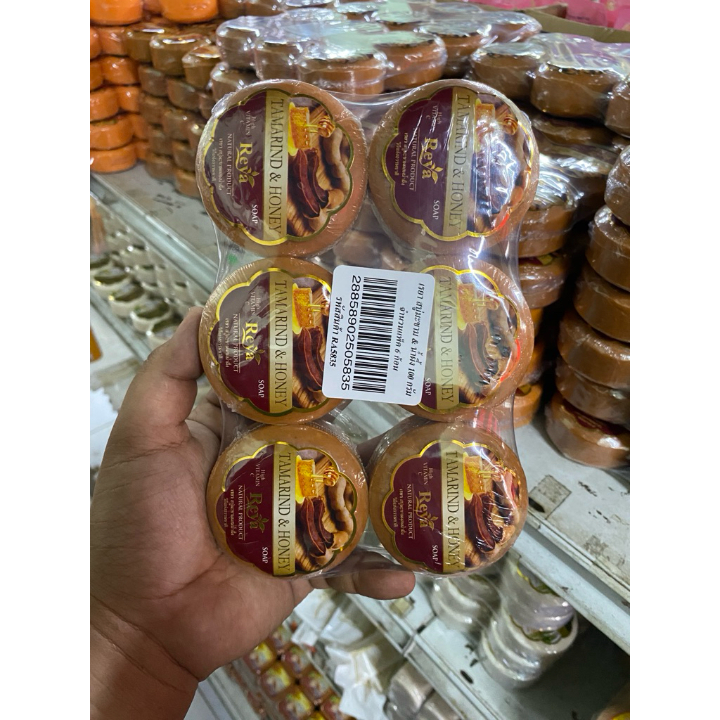 Reya สบู่เรยามะขาม 1แพ็ค6ก้อน 100กรัม