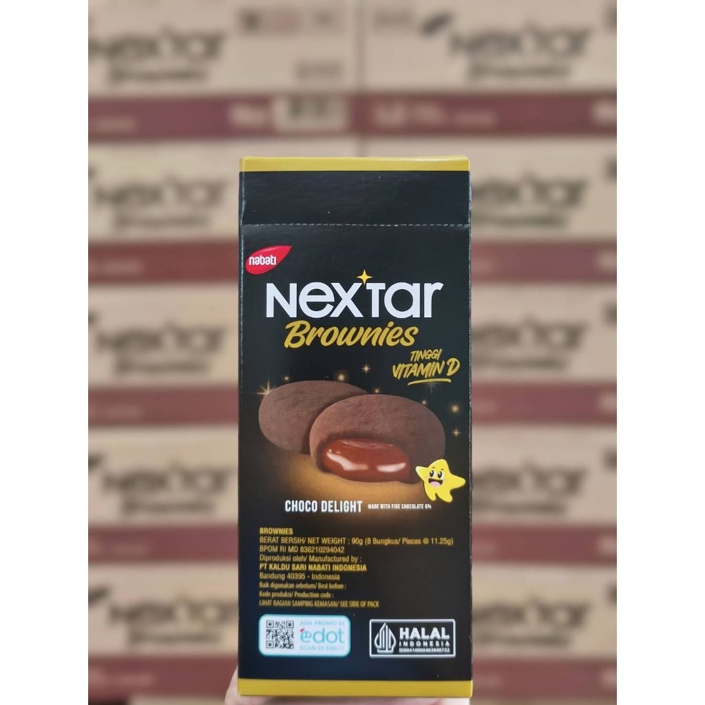 Nextar Brownies รส Choco Delight (ช็อกโกแลต ดีไลท์) จากแบรนด์ Nabati ครับ เป็นขนมบราวนี่สอดไส้ช็อกโก