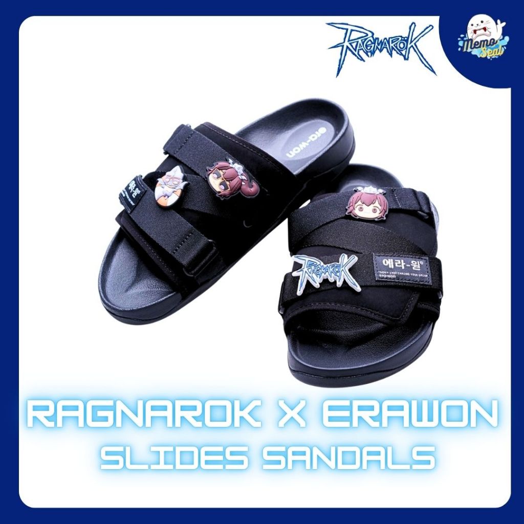 Ragnarok X Erawon Slides Sandals พร้อม Jibbitz สุดน่ารัก