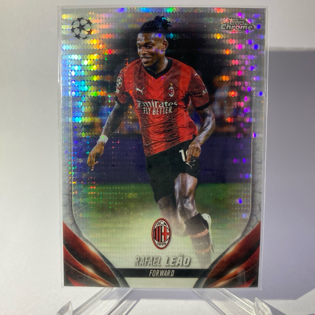 การ์ดนักกีฬาฟุตบอล RAFAEL LEAO, AC MILAN, TOPPS CHROME 2024, (disco)