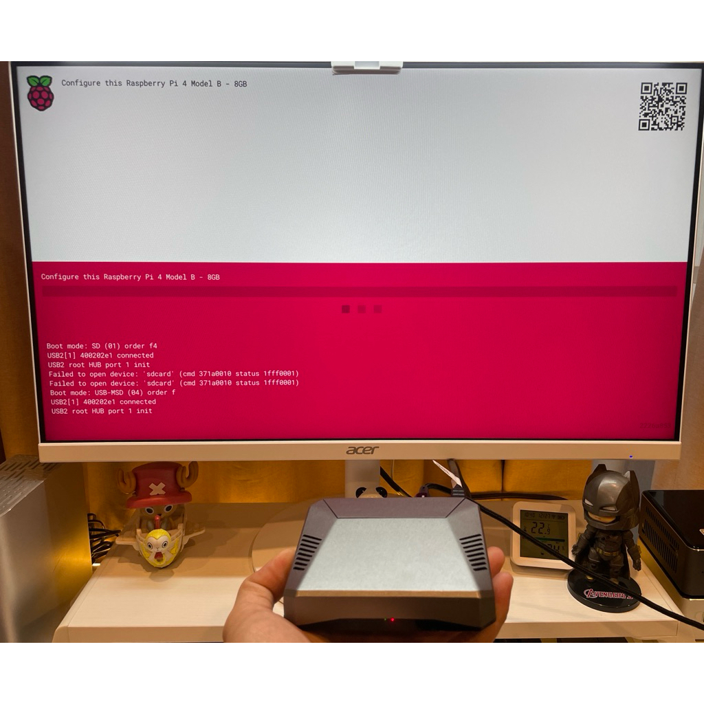 Raspberry Pi 4 8GB พร้อมเคส Argon One V2 (มือสอง) ตัวนี้สามารถซื้อบอร์ดขยาย M.2 มาใส่เพิ่มได้