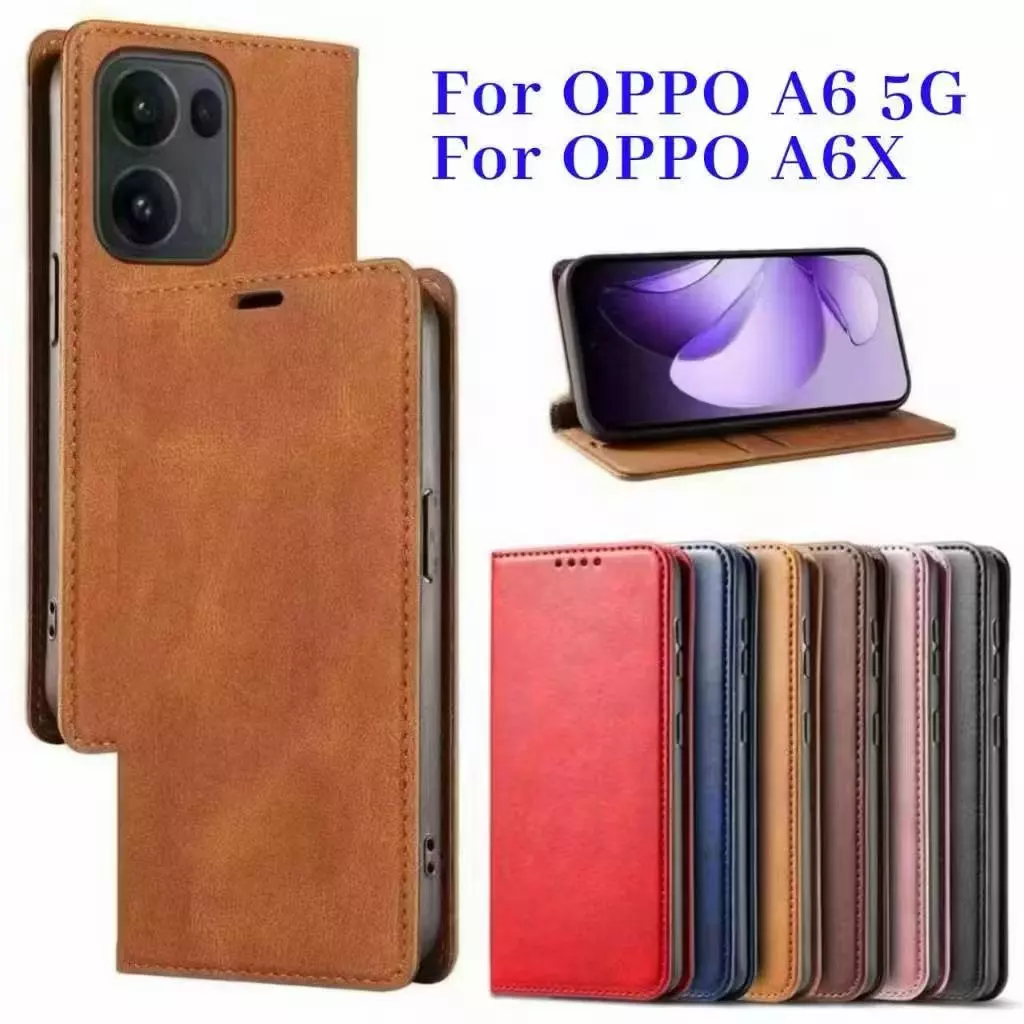 เคสฝาพับ ตั้งได้ สำหรับ OPPO A6 A6X เคสเปิดปิด ตั้งได้ มีช่องใส่บัตร ป้องกันหน้าจอได้ดี ส่งด่วน จากไทย