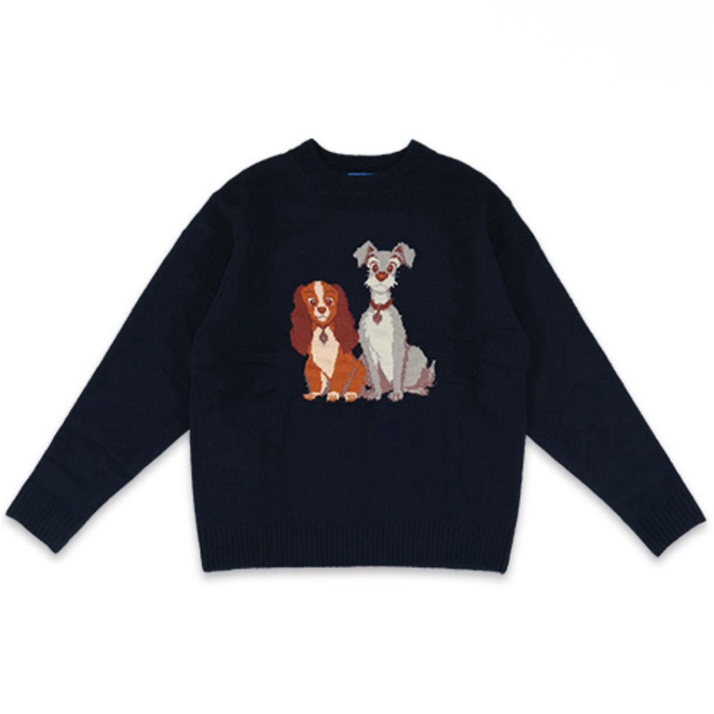 พวงกุญแจและเสื้อ sweater lady and the tramp - JP disney store